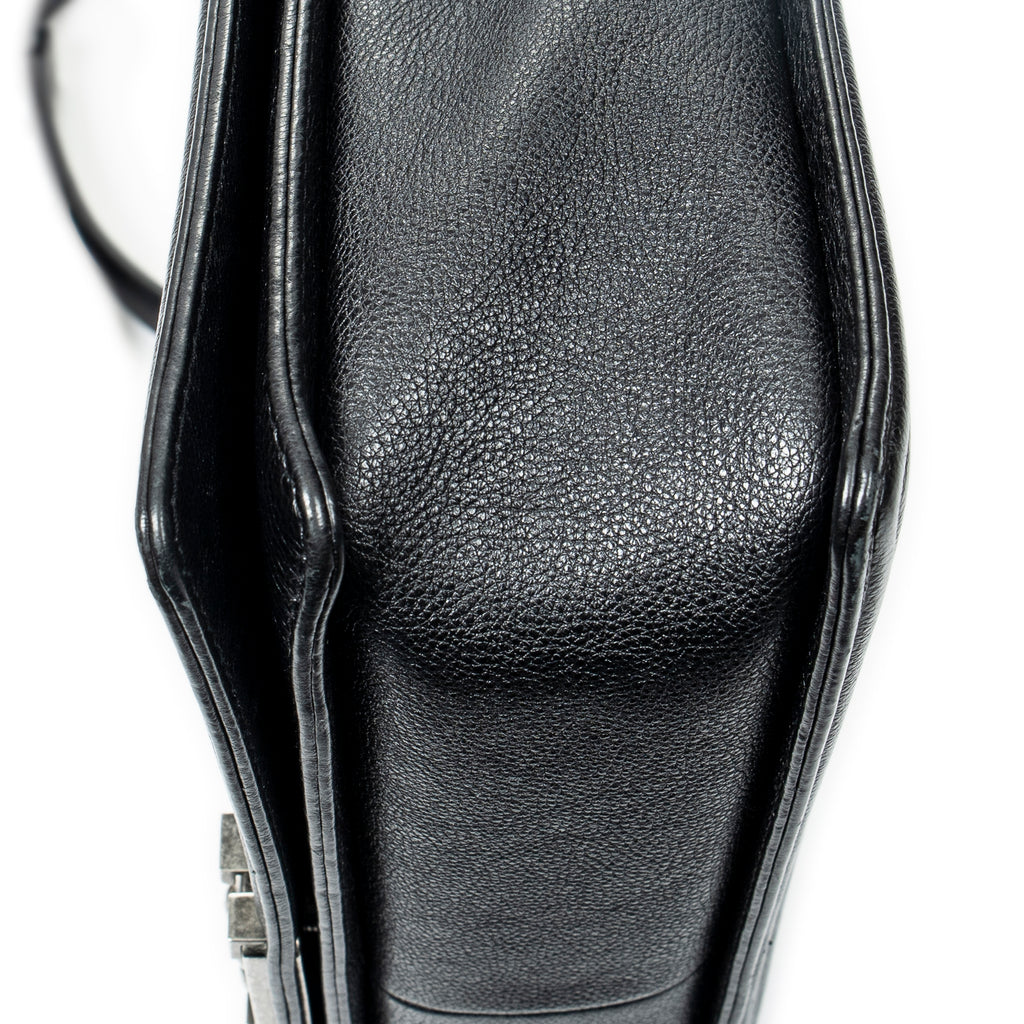 Shoulder Bag Large Boy Black Quilted Calfskin Leather