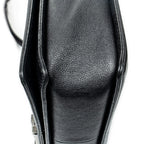 Bolso de Hombro Grande Niño Piel de Becerro Acolchada Negra