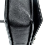 Bolso de Hombro Grande Niño Piel de Becerro Acolchada Negra