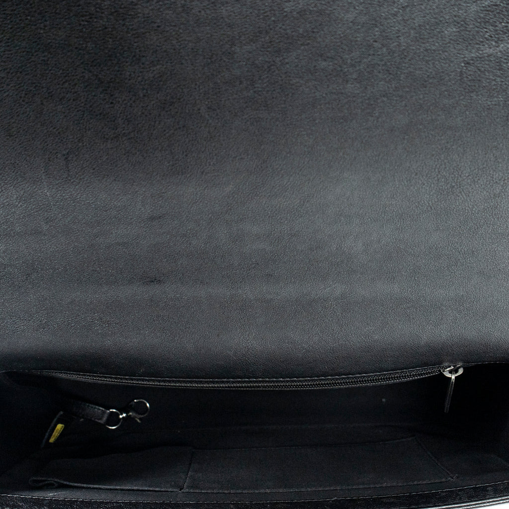 Shoulder Bag Large Boy Black Quilted Calfskin Leather