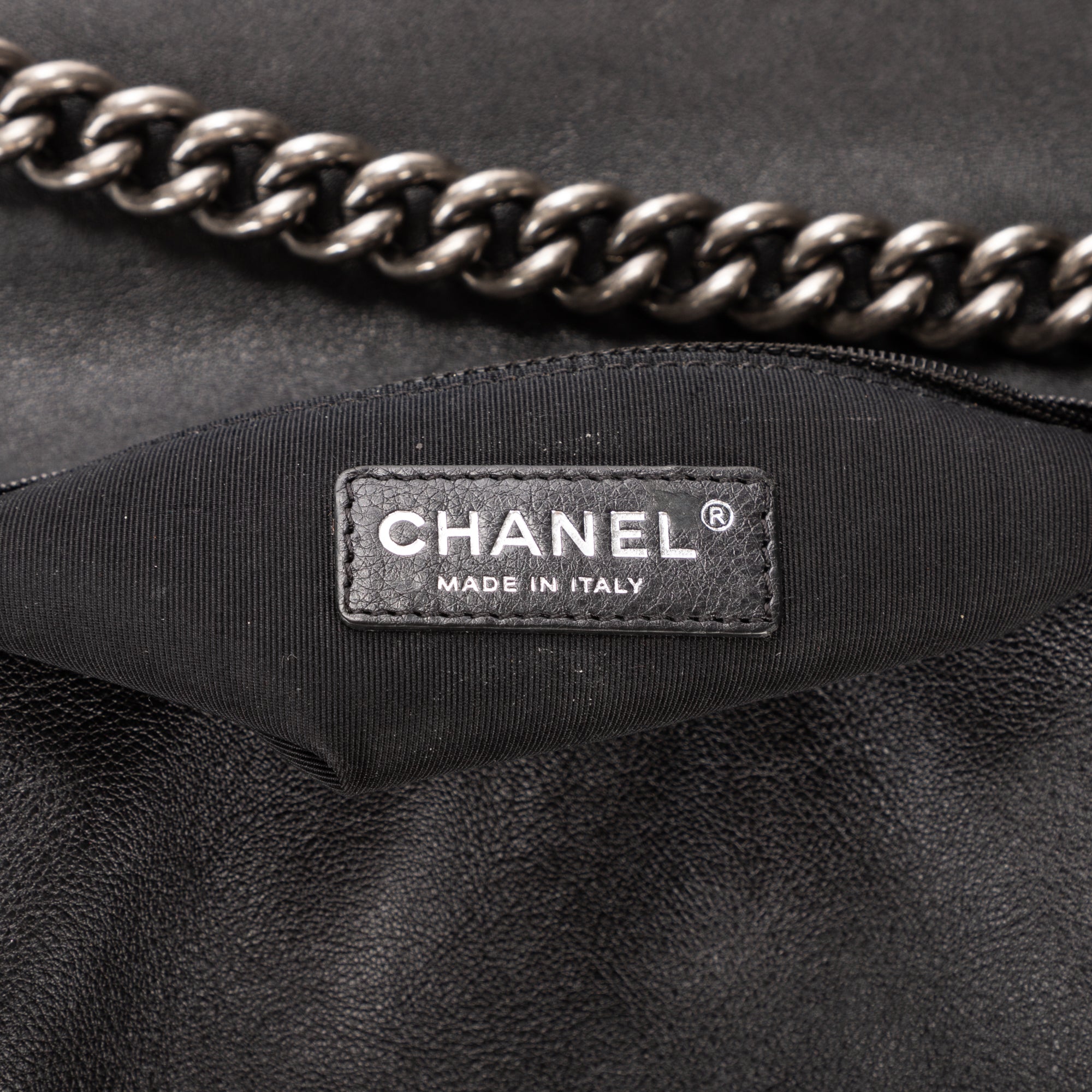 Shoulder Bag Large Boy Black Quilted Calfskin Leather