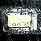 Bolso de Hombro Grande Niño Piel de Becerro Acolchada Negra