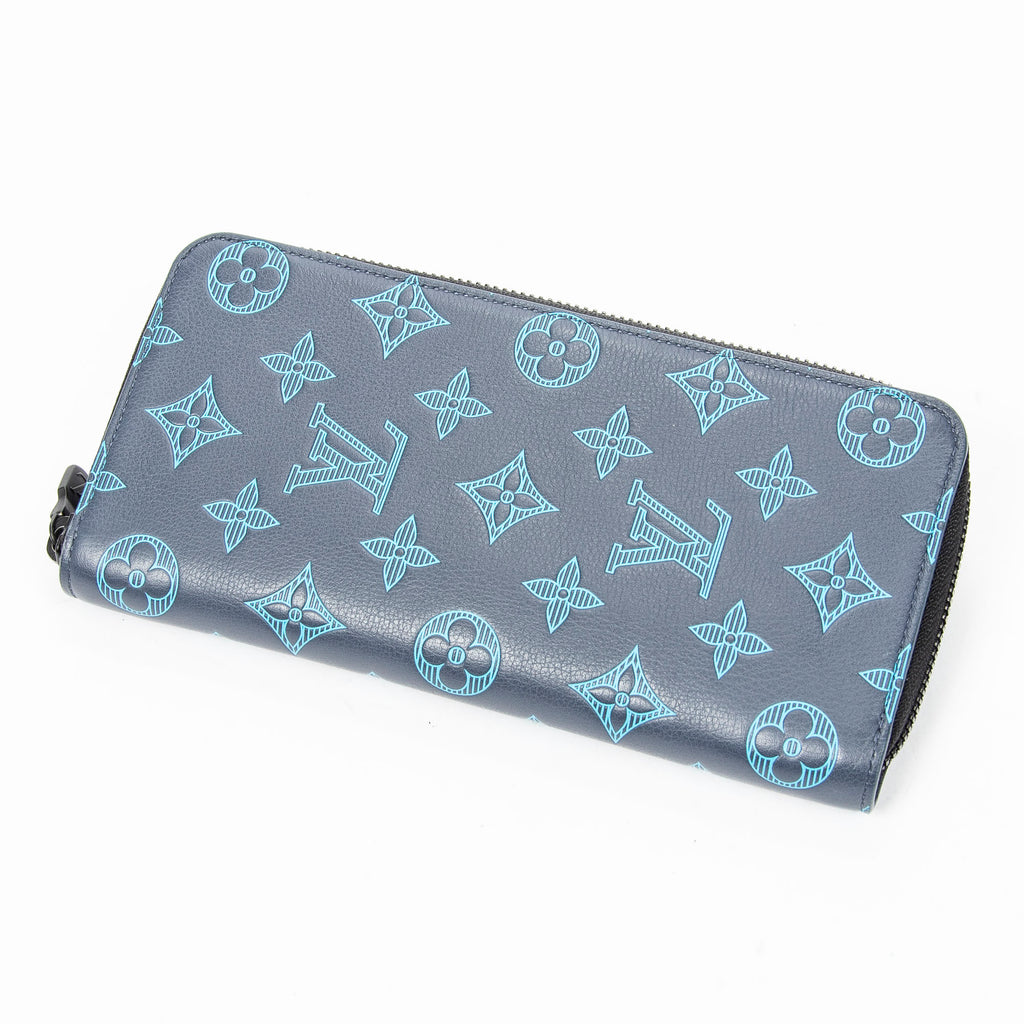 Wallet Zippy Vertical Wallet Navy Blue Monogram Shadow
