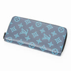 Wallet Zippy Vertical Wallet Navy Blue Monogram Shadow