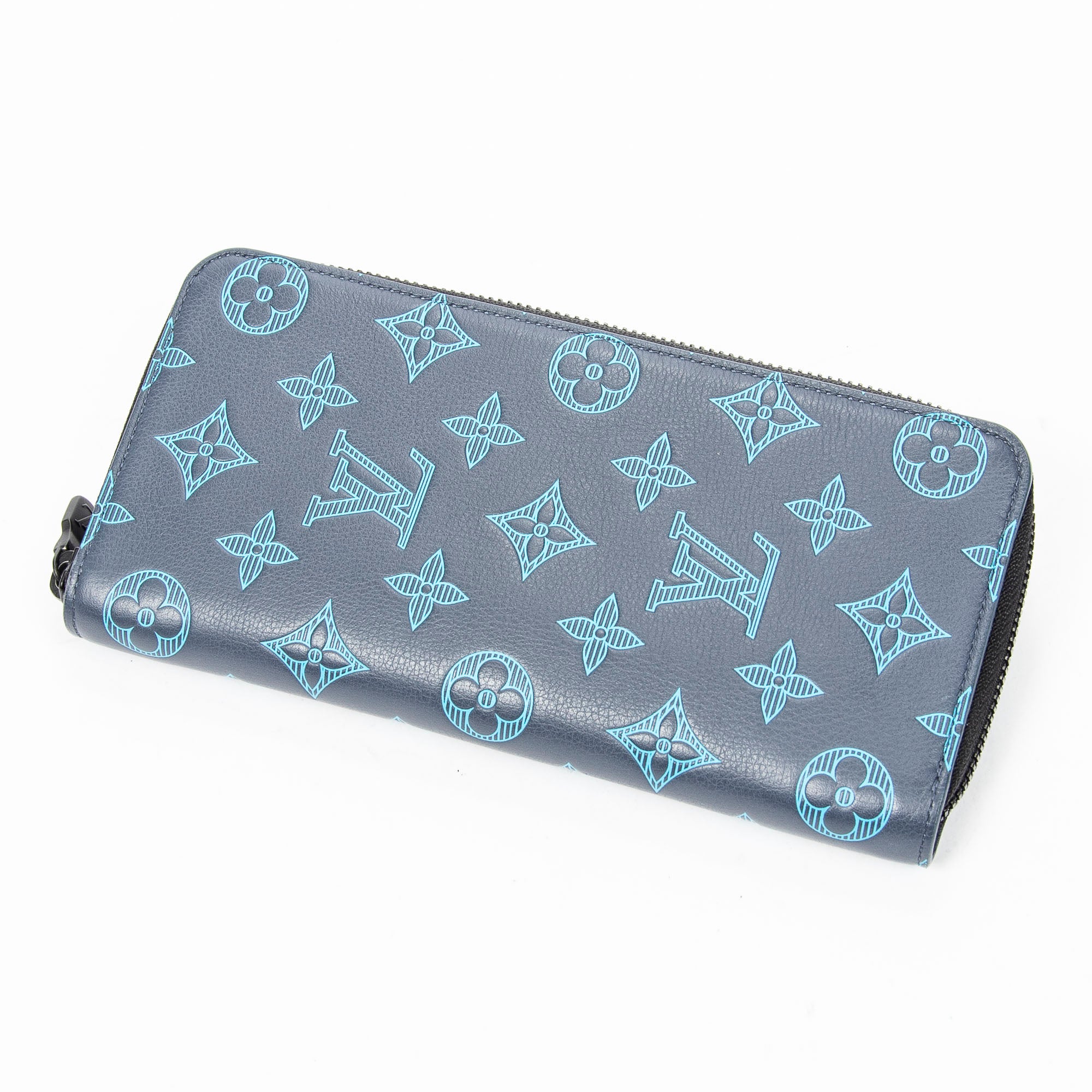 Wallet Zippy Vertical Wallet Navy Blue Monogram Shadow