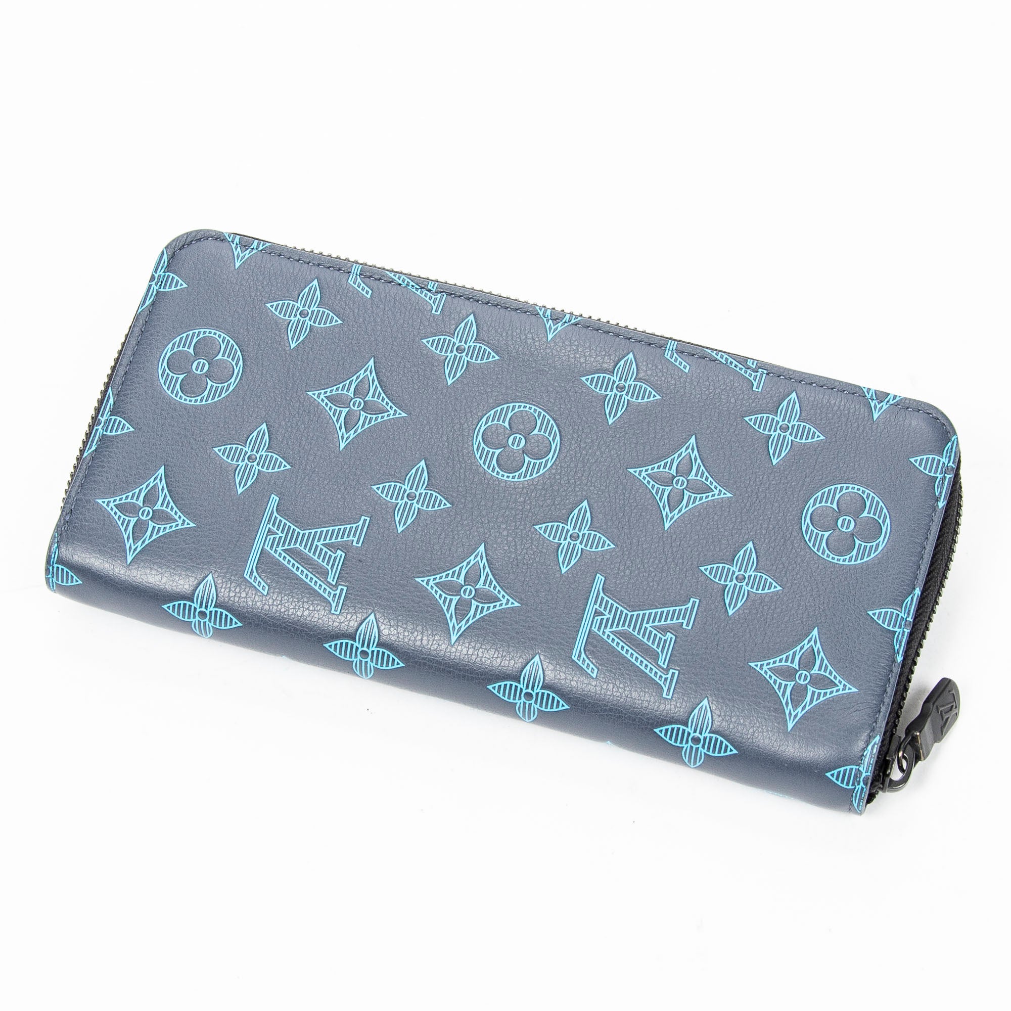 Wallet Zippy Vertical Wallet Navy Blue Monogram Shadow