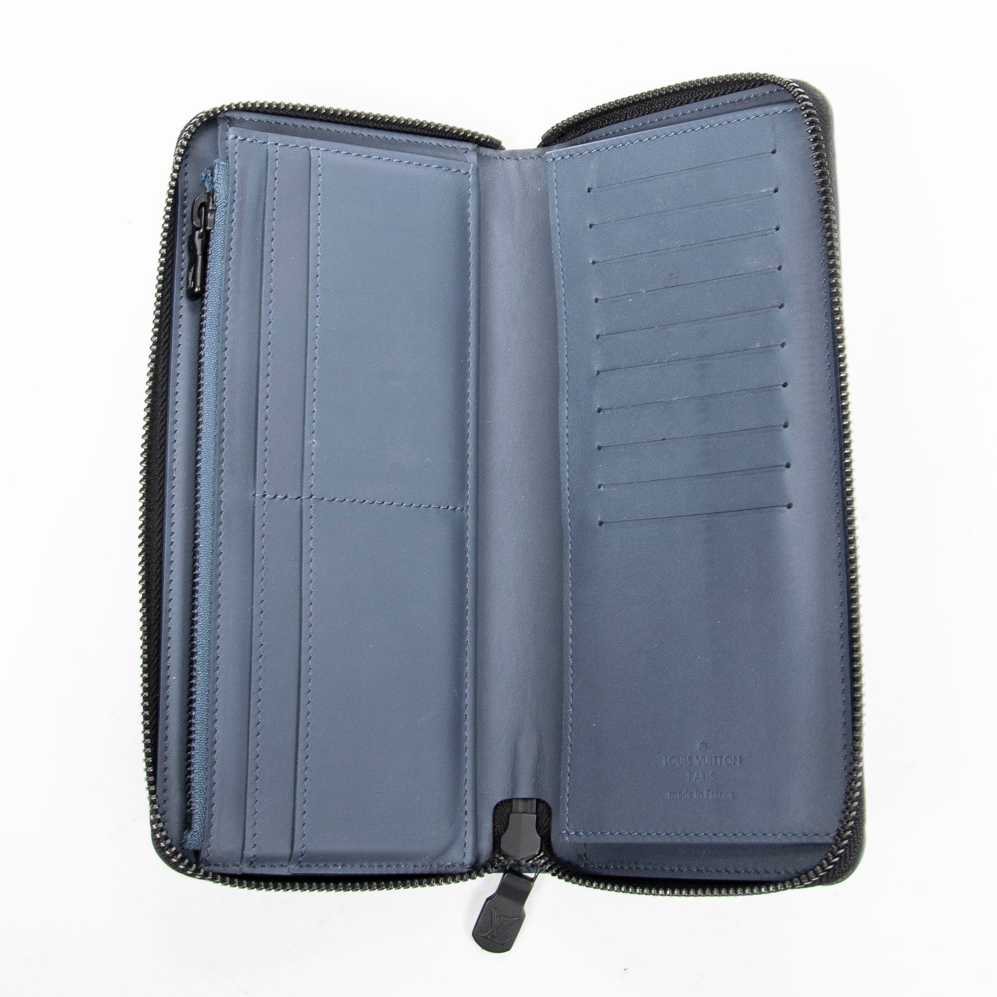 Wallet Zippy Vertical Wallet Navy Blue Monogram Shadow