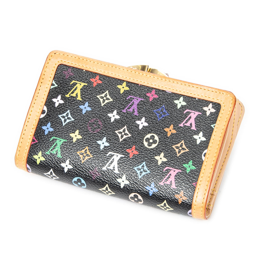 Wallet French Purse Black Monogram Canvas