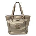 Shoulder Bag Fusta Anagram Tote Bronze Grained Leather