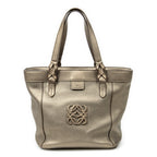 Shoulder Bag Fusta Anagram Tote Bronze Grained Leather