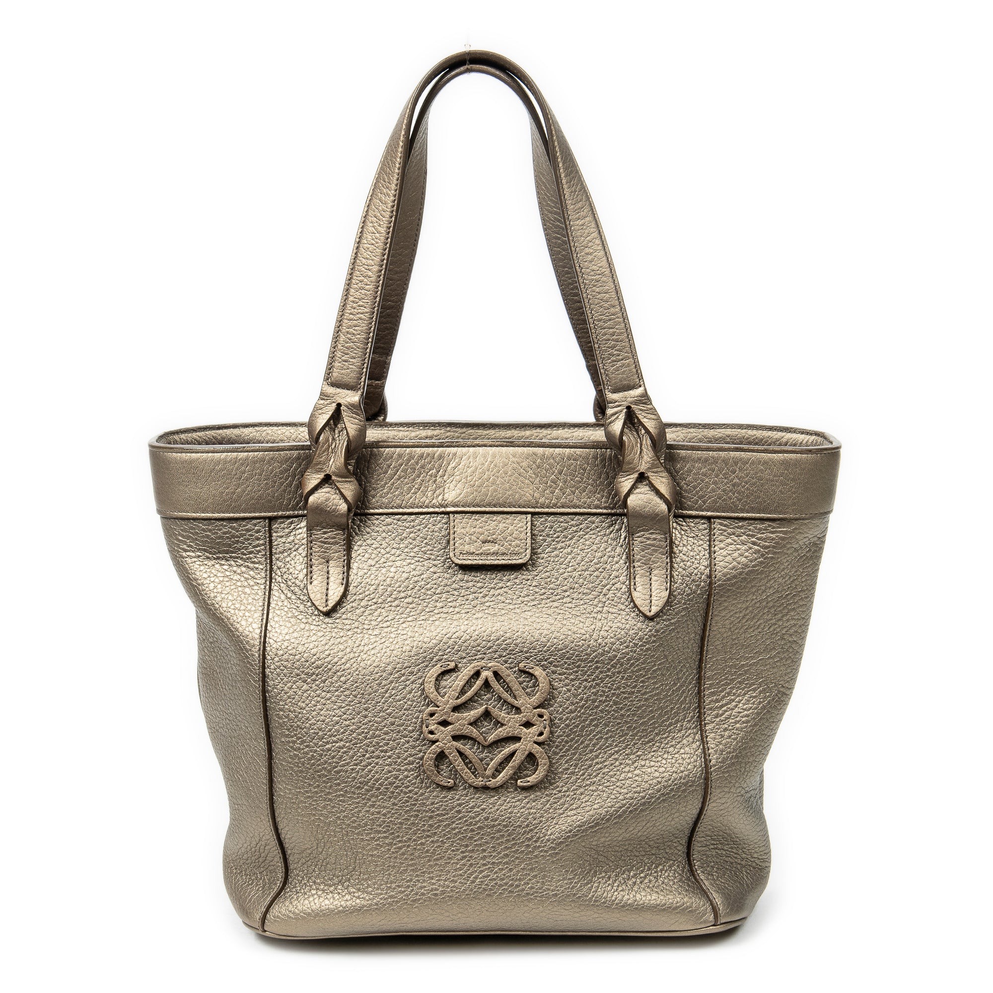 Shoulder Bag Fusta Anagram Tote Bronze Grained Leather