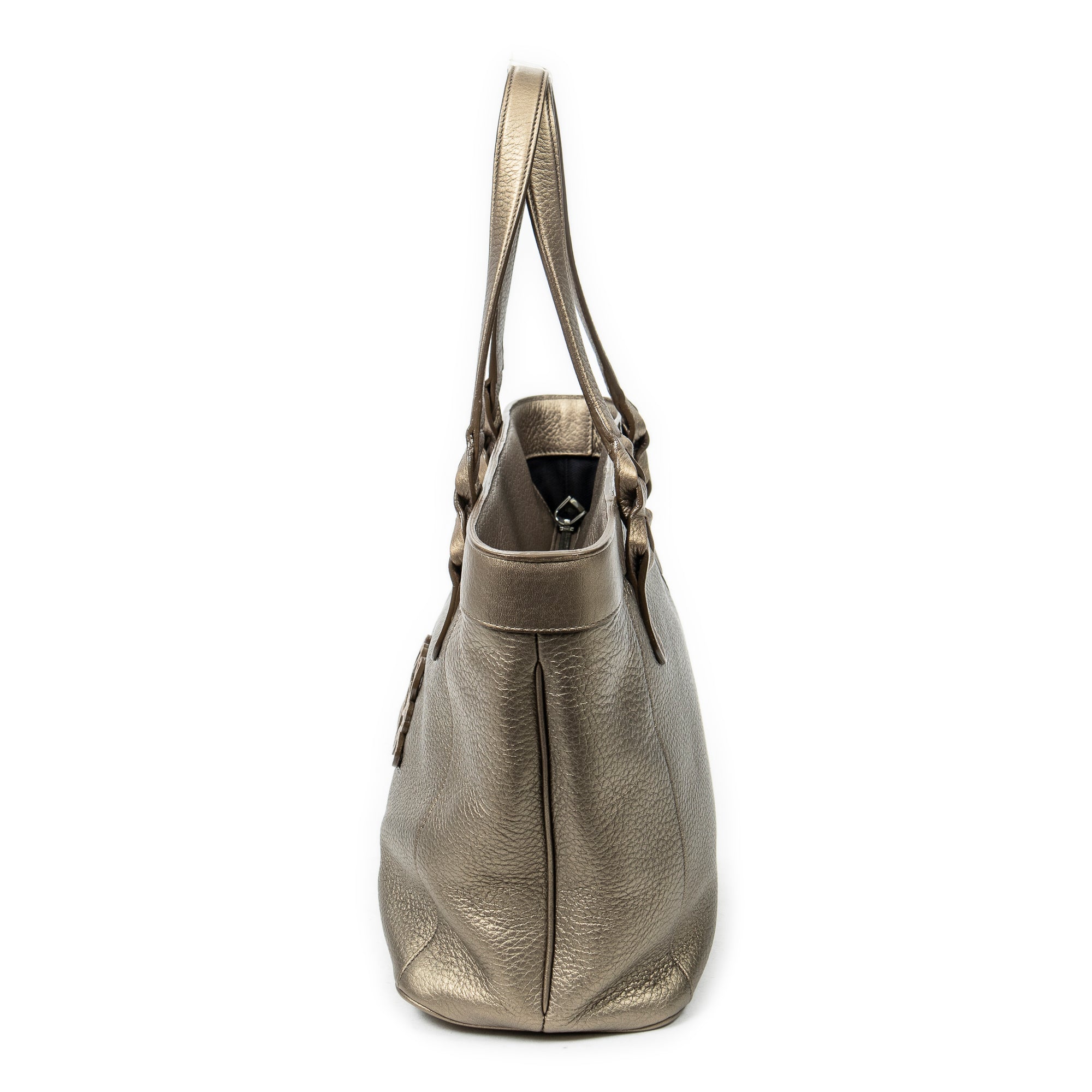 Shoulder Bag Fusta Anagram Tote Bronze Grained Leather