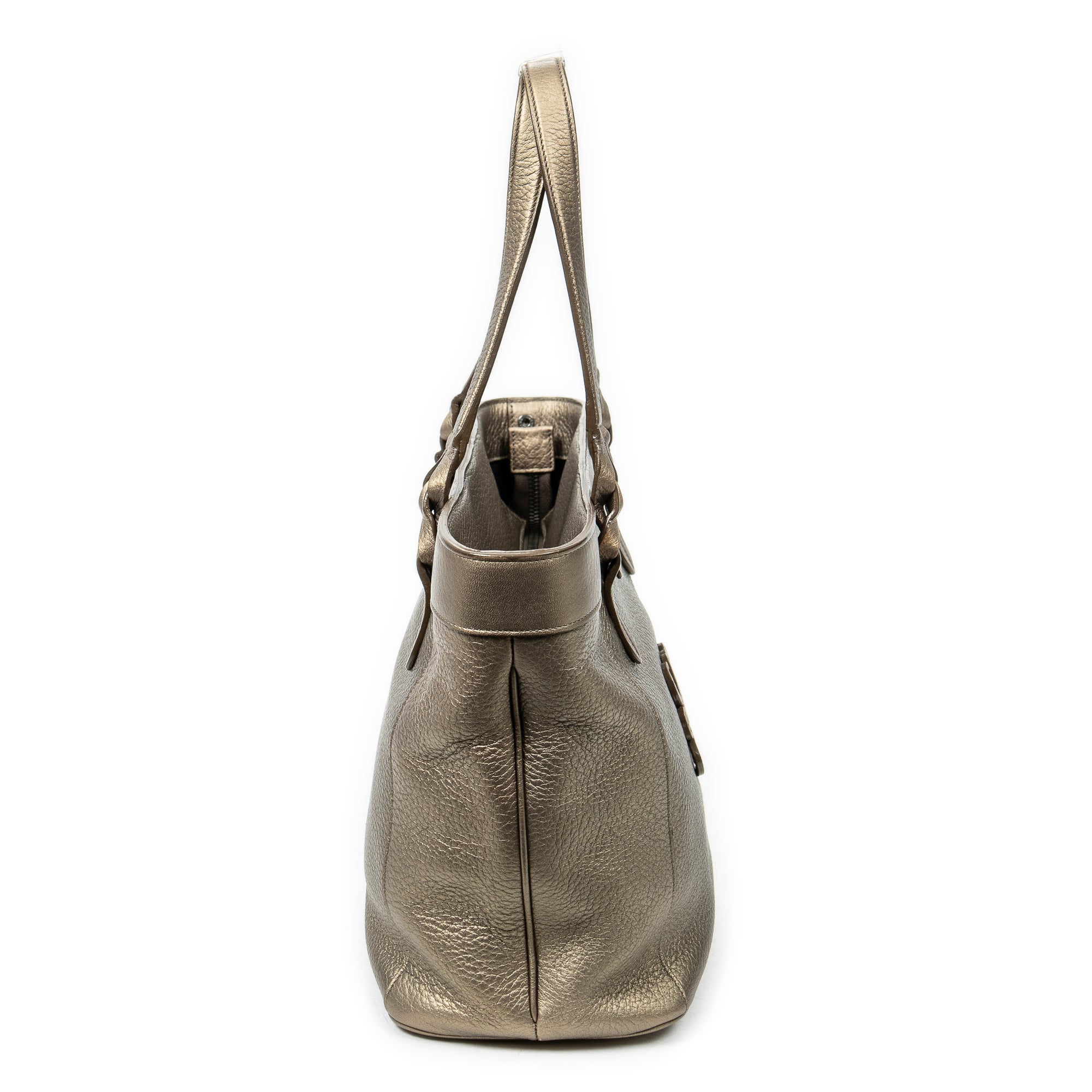 Shoulder Bag Fusta Anagram Tote Bronze Grained Leather