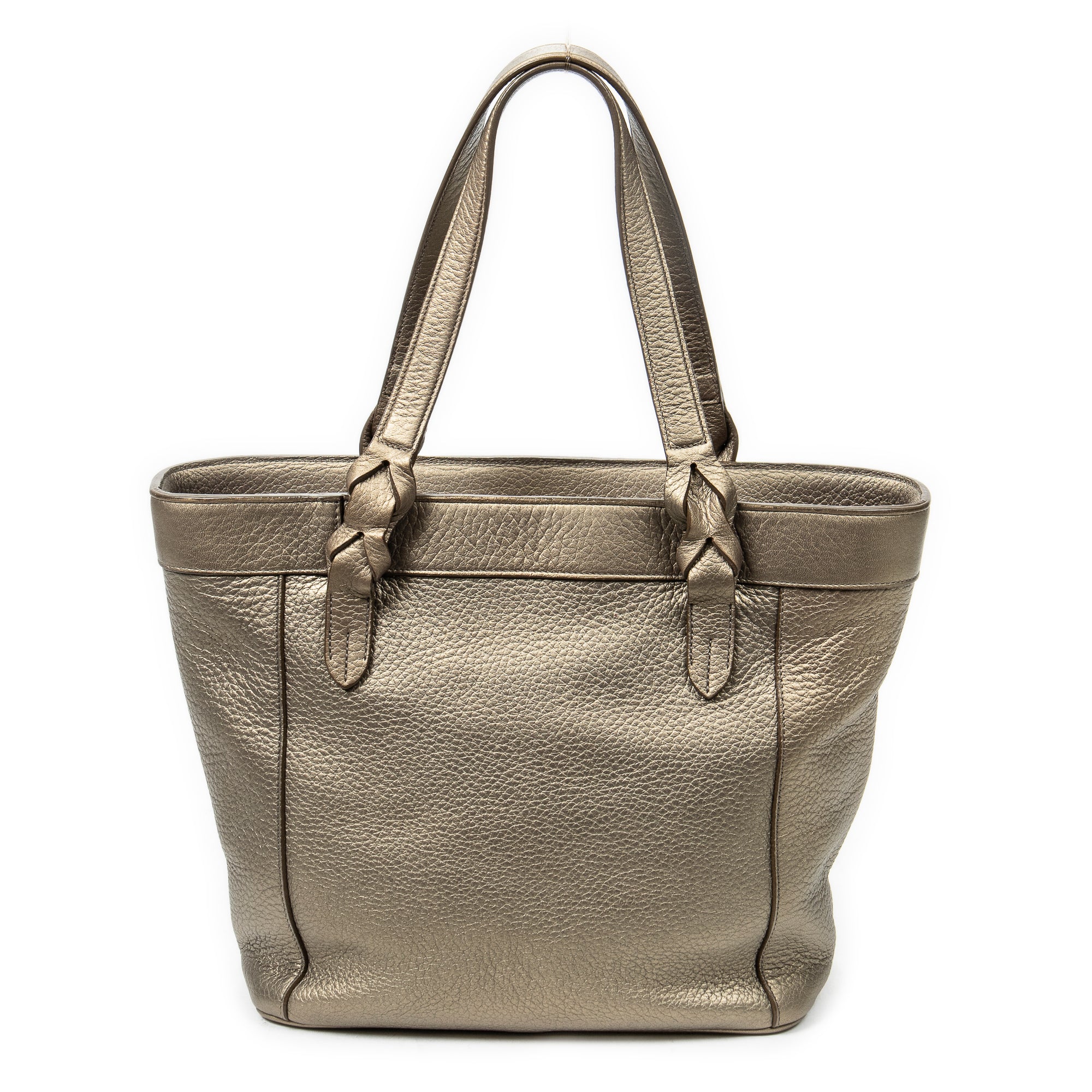 Shoulder Bag Fusta Anagram Tote Bronze Grained Leather