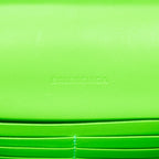 Shoulder Bag Car Flap Green Embossed Leather