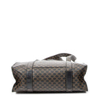 Shoulder Bag Zip Shopping Tote Brown Macadam Coated Canvas