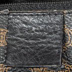 Shoulder Bag Zip Shopping Tote Brown Macadam Coated Canvas