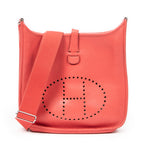 Shoulder Bag Evelyne III GM Rouge Pivoine Togo Leather
