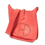 Shoulder Bag Evelyne III GM Rouge Pivoine Togo Leather