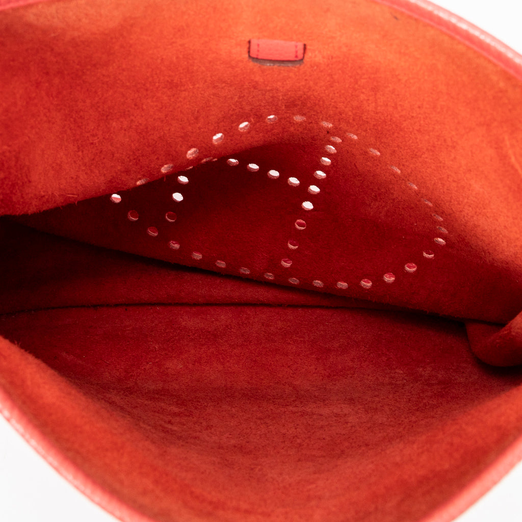 Shoulder Bag Evelyne III GM Rouge Pivoine Togo Leather