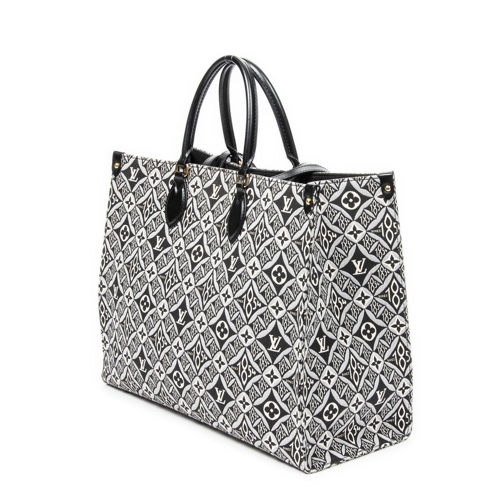 Handbag On the go GM Grey Jacquard Since 1854 Textile Canvas