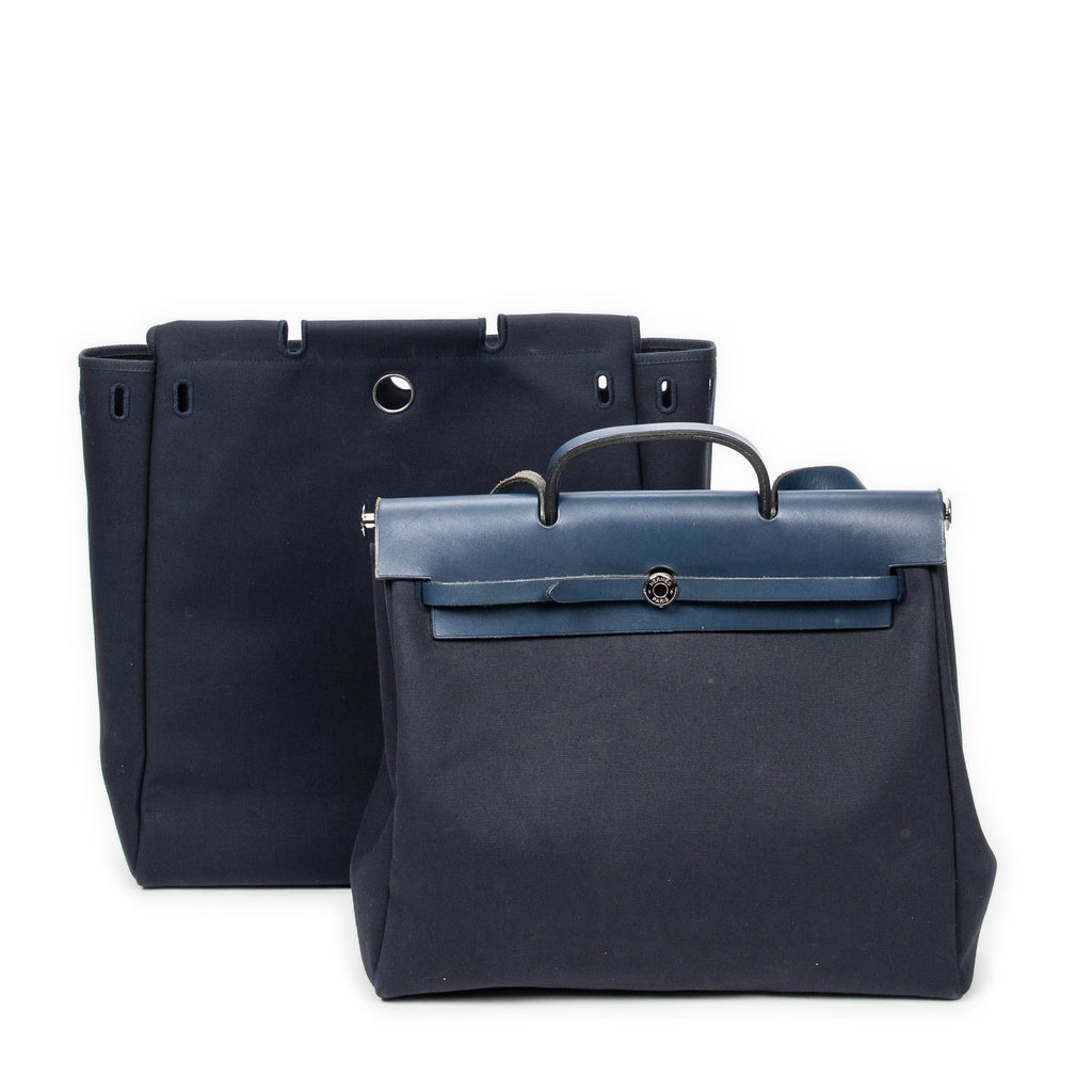 Shoulder Bag Herbag 2 in 1 GM Navy Toile Officier Canvas