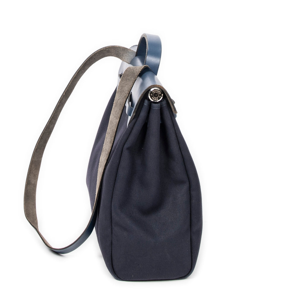 Shoulder Bag Herbag 2 in 1 GM Navy Toile Officier Canvas