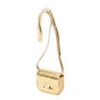 Bandolera Ed. Ltda. Rara Mini Triomphe Lentejuelas Doradas de Lona
