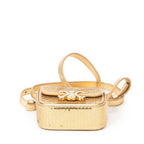 Bandolera Ed. Ltda. Rara Mini Triomphe Lentejuelas Doradas de Lona