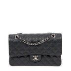 Shoulder Bag Classic Double Flap 26 Black Quilted Caviar Leather