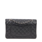 Shoulder Bag Classic Double Flap 26 Black Quilted Caviar Leather
