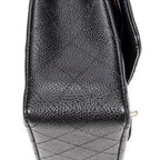 Shoulder Bag Classic Double Flap 26 Black Quilted Caviar Leather