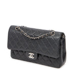 Shoulder Bag Classic Double Flap 26 Black Quilted Caviar Leather