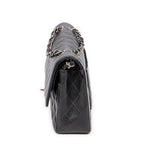 Shoulder Bag Classic Double Flap 26 Black Quilted Caviar Leather