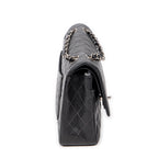 Shoulder Bag Classic Double Flap 26 Black Quilted Caviar Leather