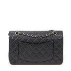 Shoulder Bag Classic Double Flap 26 Black Quilted Caviar Leather