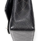 Shoulder Bag Classic Double Flap 26 Black Quilted Caviar Leather