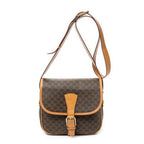 Shoulder bag Vintage Buckle Flap Crossbody Brown Macadam Coated Canvas