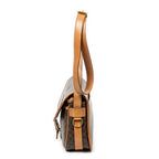 Shoulder bag Vintage Buckle Flap Crossbody Brown Macadam Coated Canvas
