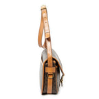 Shoulder bag Vintage Buckle Flap Crossbody Brown Macadam Coated Canvas