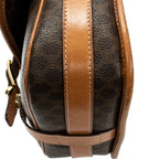 Shoulder bag Vintage Buckle Flap Crossbody Brown Macadam Coated Canvas
