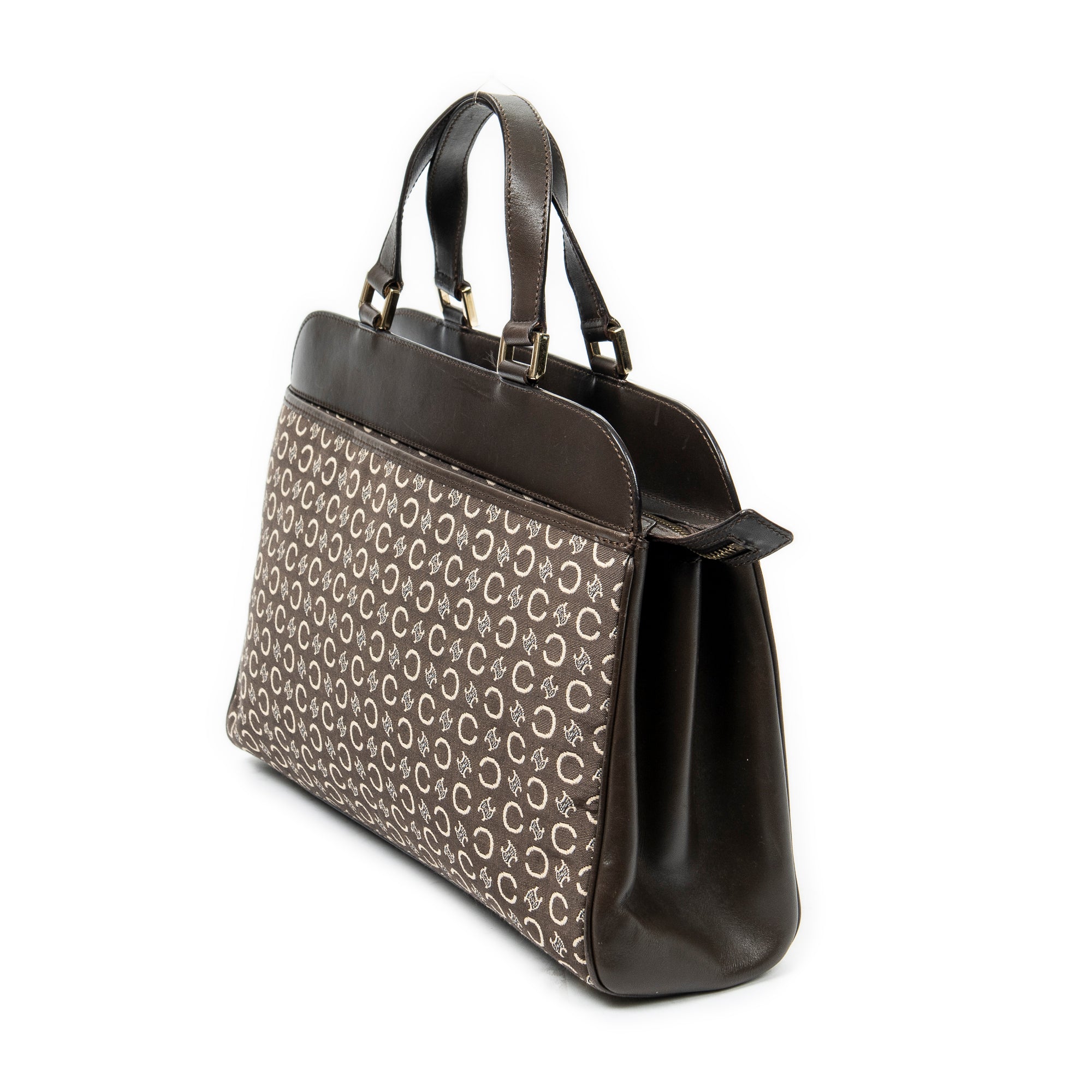 Handbag Vintage Double Side Pocket Tote Beige C Macadam Canvas