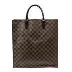 Bolso de mano Sac Plat Damier Ebene marrón