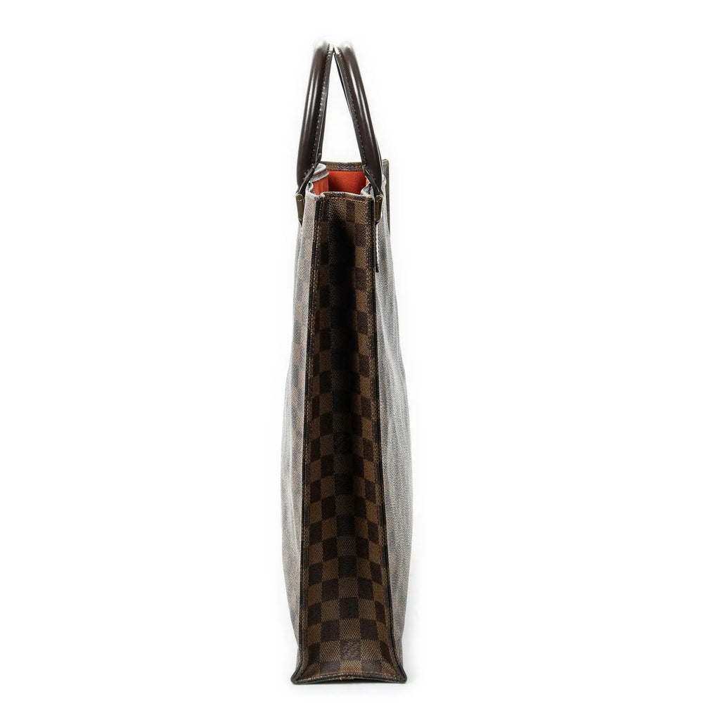 Bolso de mano Sac Plat Damier Ebene marrón