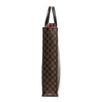 Bolso de mano Sac Plat Damier Ebene marrón