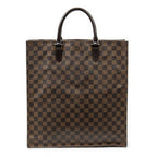 Bolso de mano Sac Plat Damier Ebene marrón