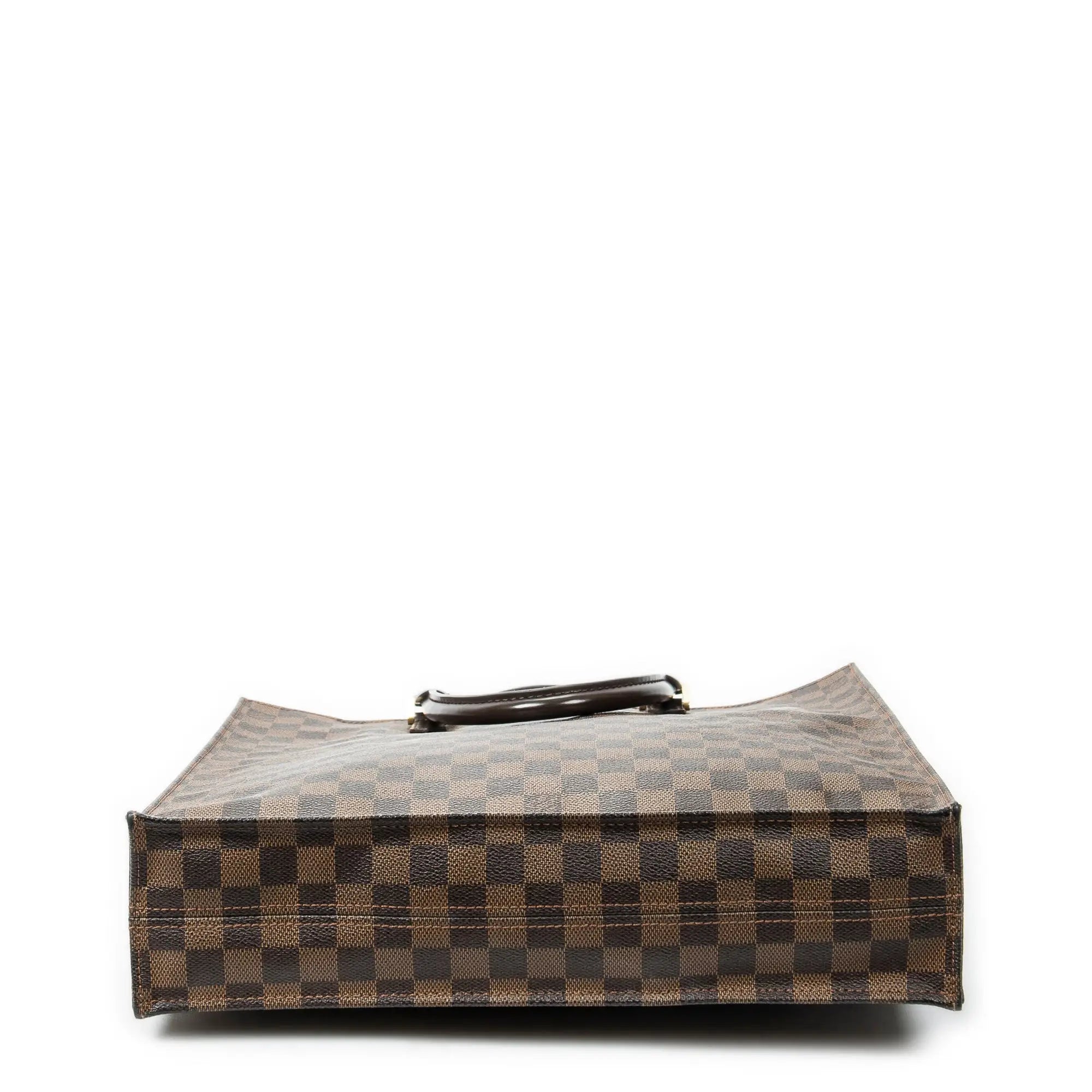 Bolso de mano Sac Plat Damier Ebene marrón