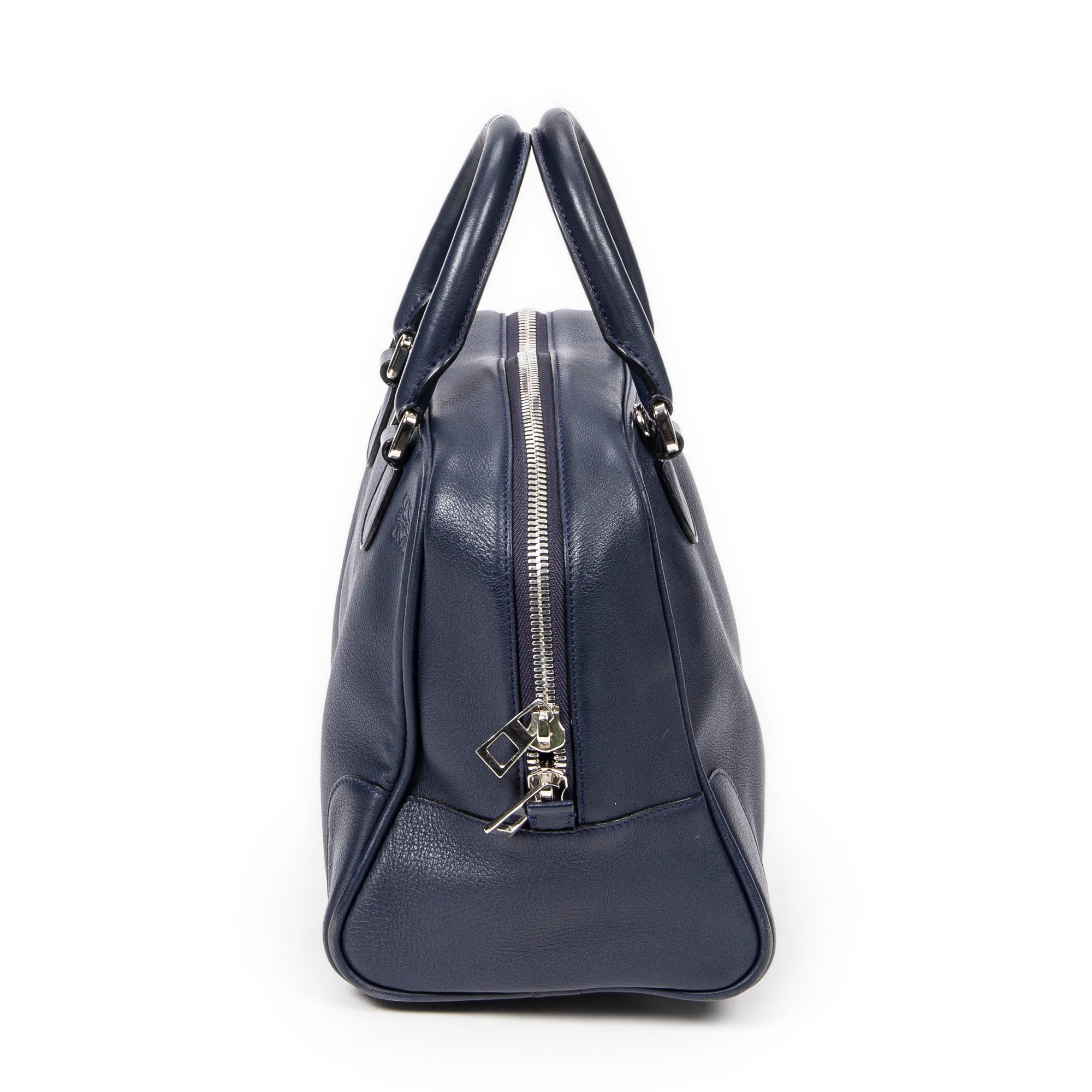 Handbag Medium Amazona 75 Navy Calfskin Leather