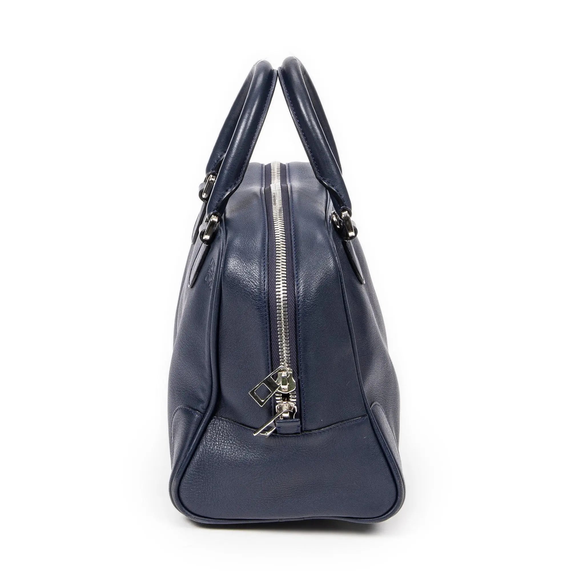 Handbag Medium Amazona 75 Navy Calfskin Leather