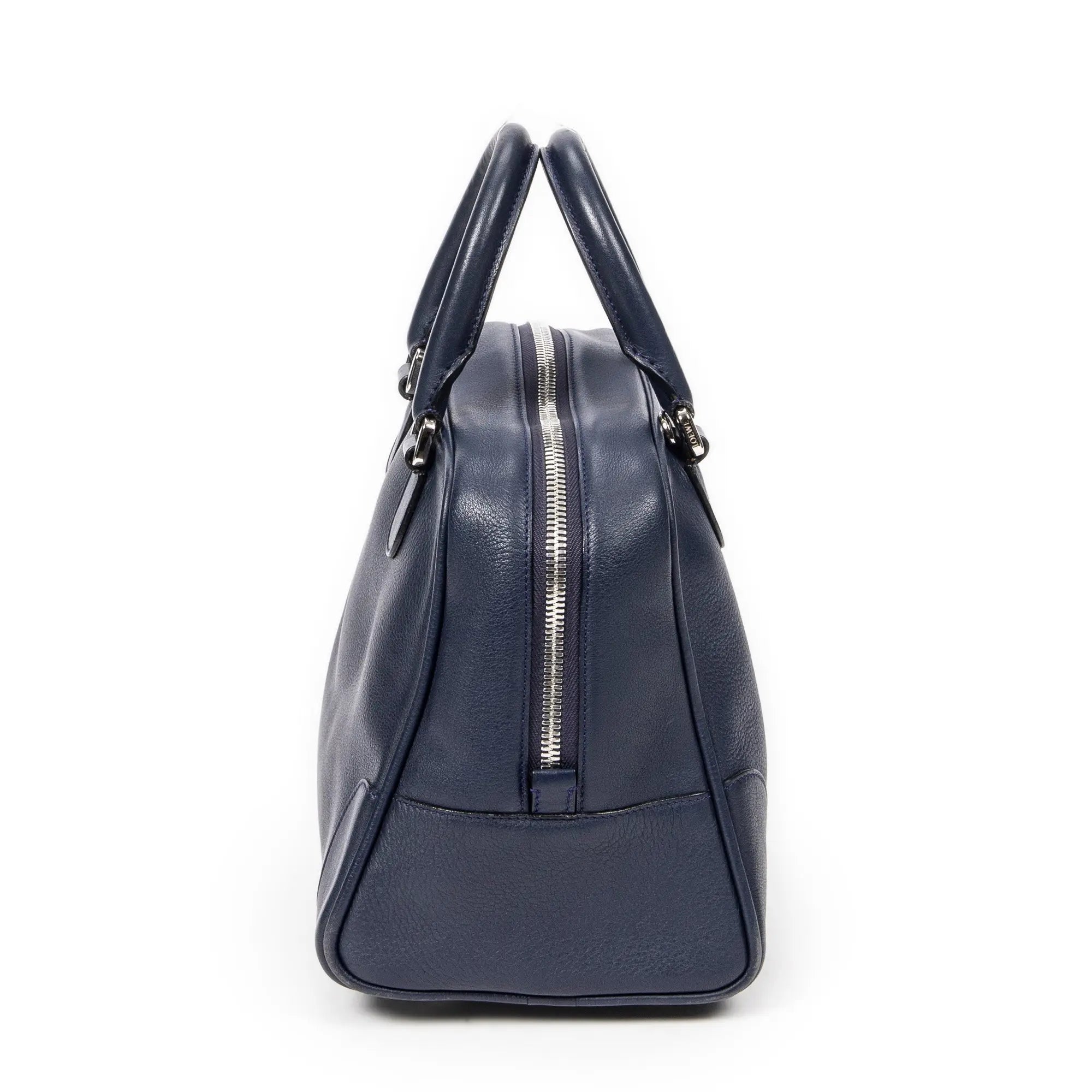 Handbag Medium Amazona 75 Navy Calfskin Leather